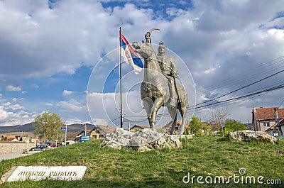 Gracanica Kosovo â€“ Milos Obilic Monument Stock Photo